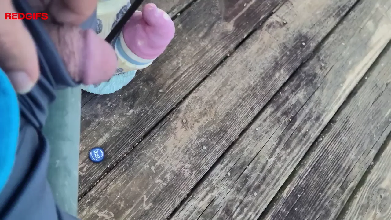 Chilling on the Front Deck Pissing After Work 💦🌞