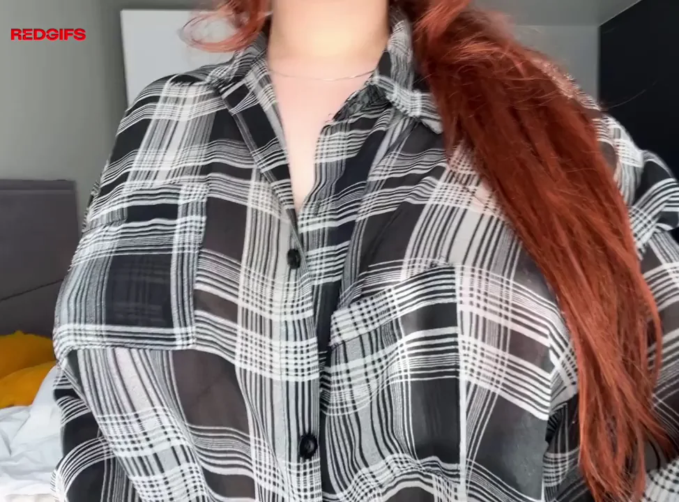 🔥 Redhead Babe's Massive Tits Tease: Did I Make You Hard? 😈