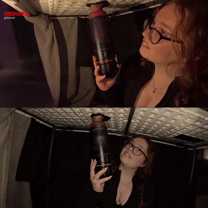 Redhead Glasses Slut Tames Thick BWC with Shock Collar Toy
