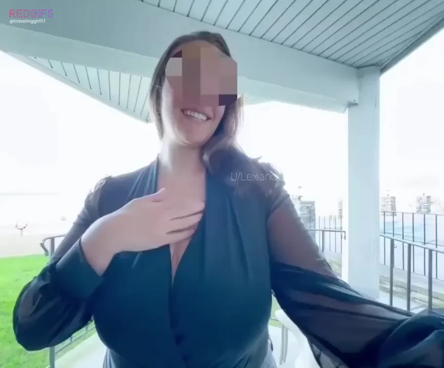 Flashing my tits in the morning