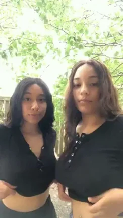 Twin Sluts Bursting Out with Massive Bouncing Tits