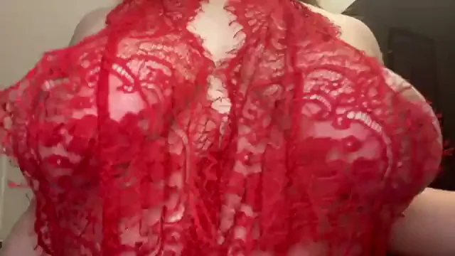 🔥 Busty Babe's Red Lace Lingerie Boob Bounce Tease - Gone in 8 Seconds! 💥
