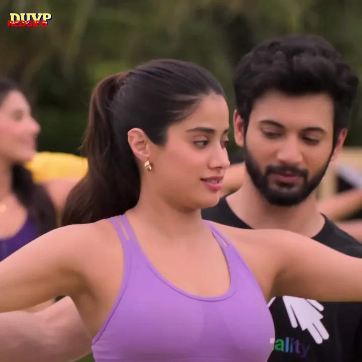 Janhvi Kapoor's Slutty Yoga Tease: Big-Titted Celeb Flexes in Purple