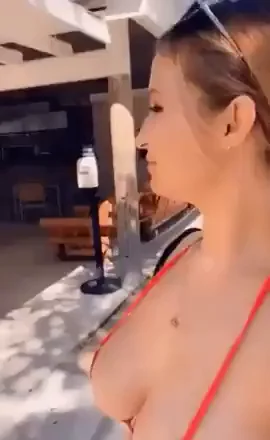 Beach Slut Teasing Tits & Ass, No Pussy Fuck 😈🏖️