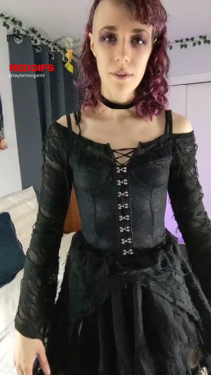 pulling the skirt up and the panties to the side