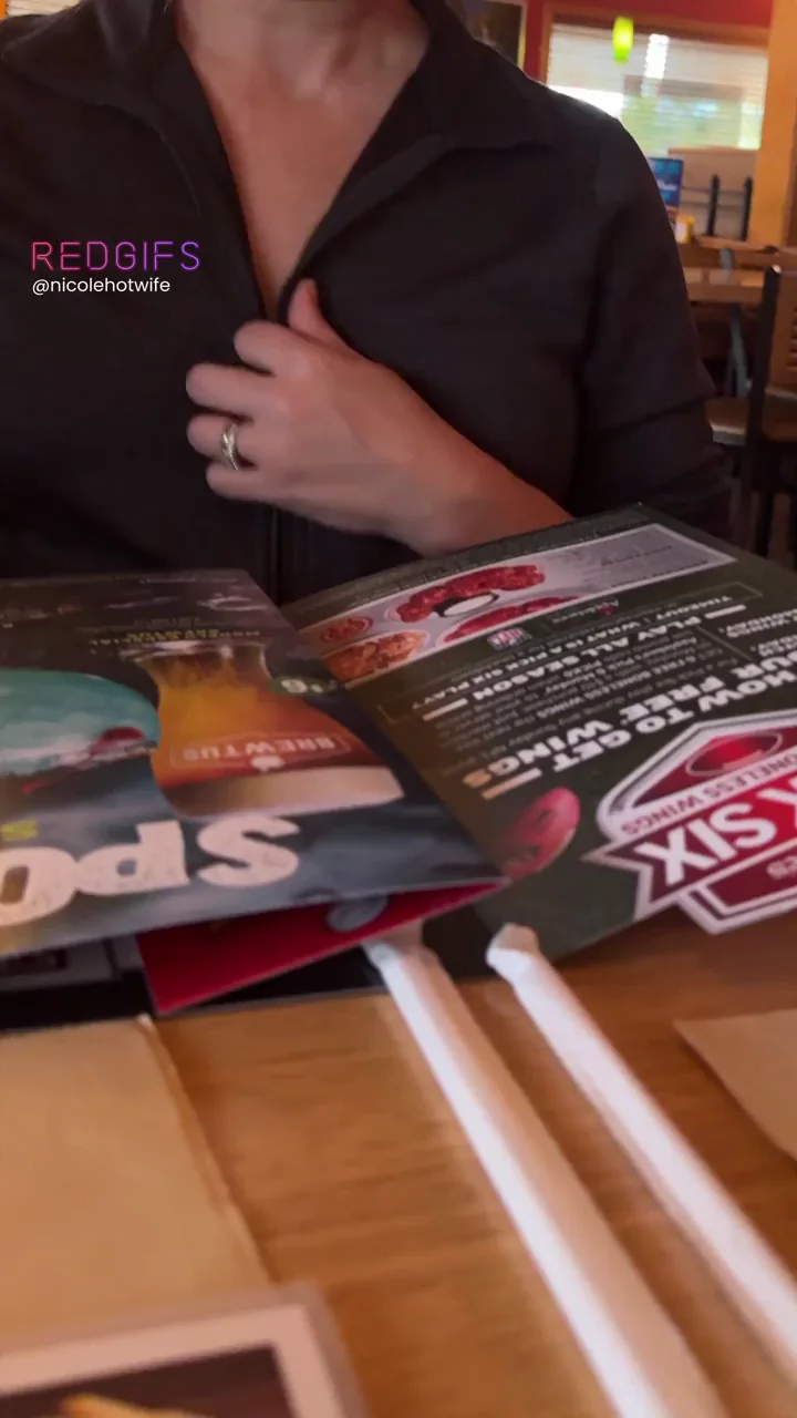 I snuck into this restaurant with no top on under my jacket…
