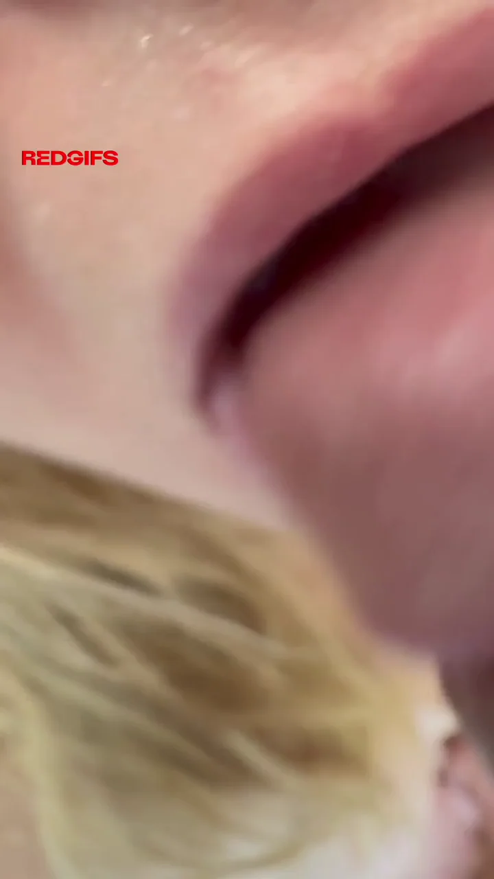 On my knees taking a huge load all over my tits