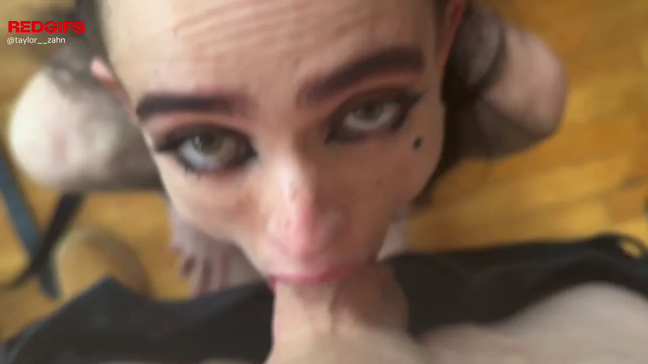 Bald Slut Sword Swallows Massive Cock Deep