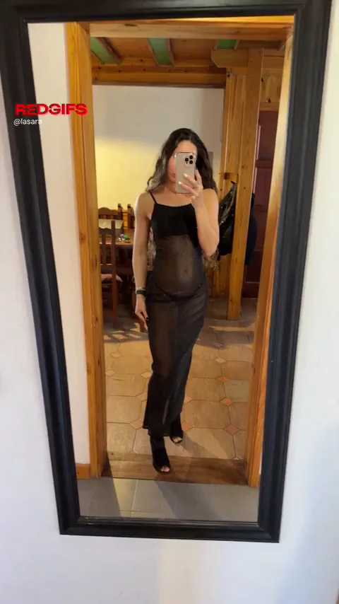Saturday night, sheer dress temptation in killer heels