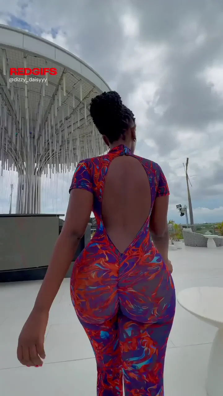 Rwandan Booty Queen Struts Her Massive Purple-Clad Assmeat