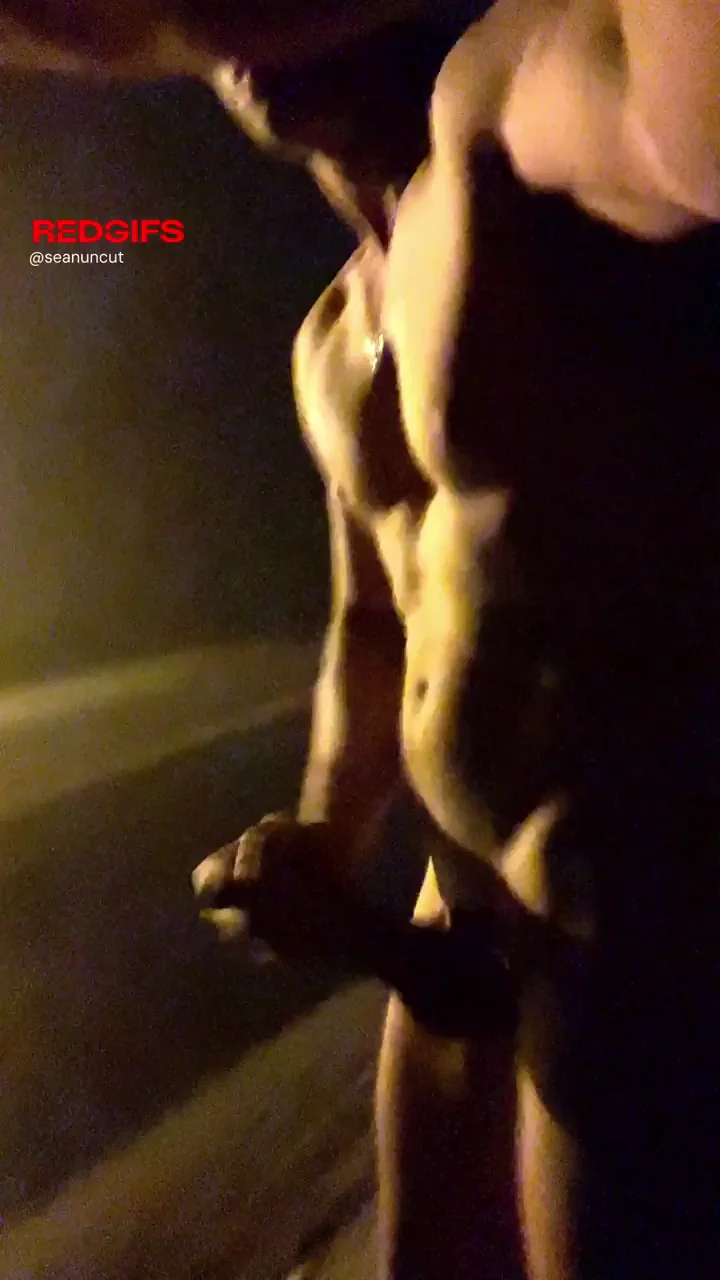 Ripped Dude Jerks Thick Cock in Salem Park, Eyes on Three Cars at Night
