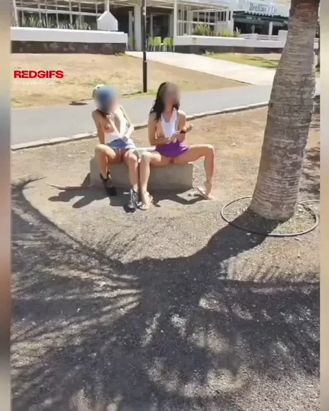 Exhibitionism on a crowded PUBLIC STREET ❤️ My bestie and I stripped and masturbated on a public street while a lot of people caight us 🙈 and old man also stood in front of us...