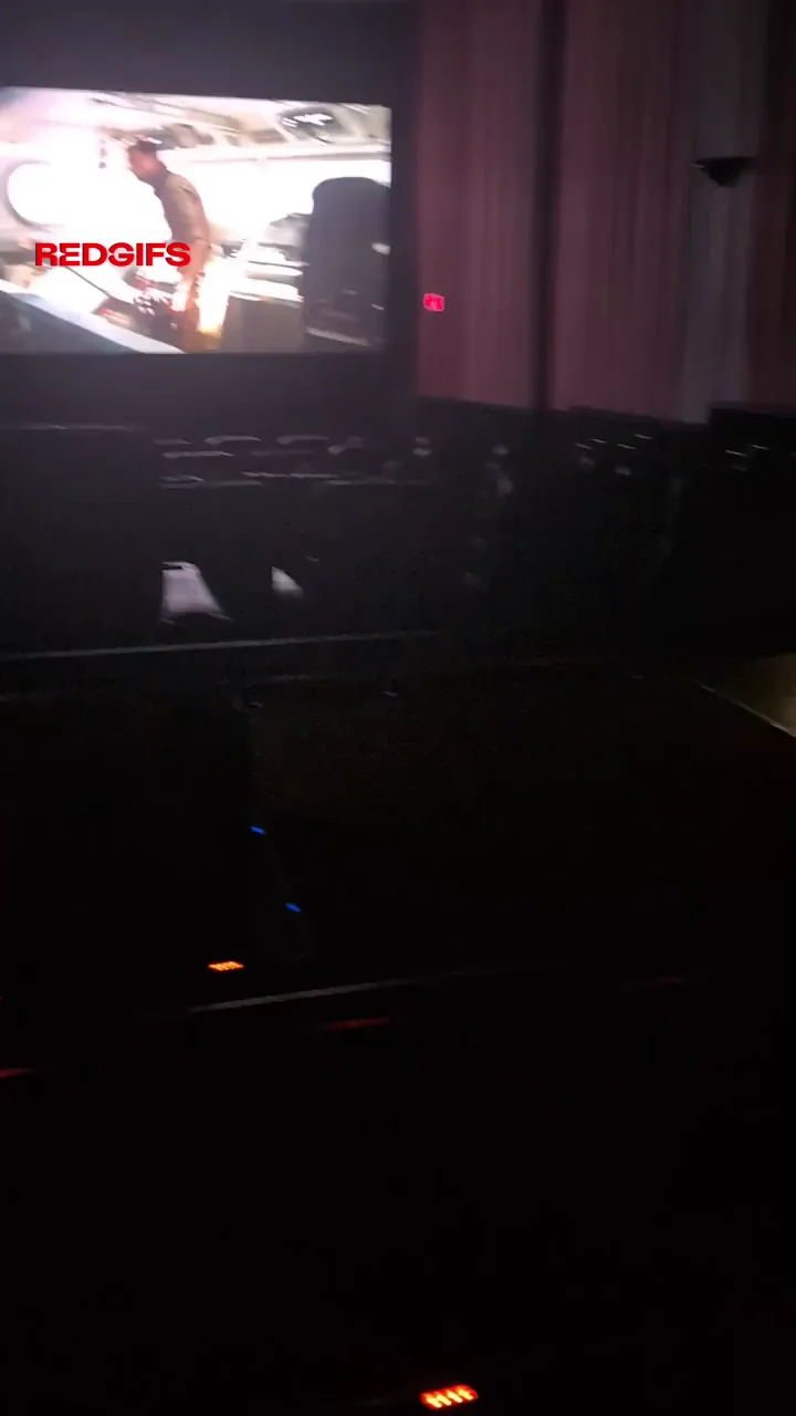 Movie Theater Tease: Caught Staring at My Massive Tits