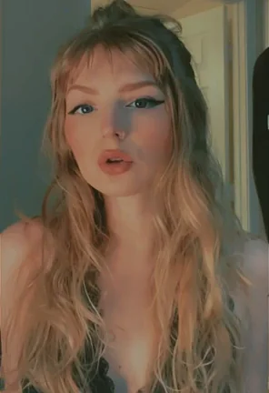 Blonde Slut Sticks Out Tongue Deep for Throat Show
