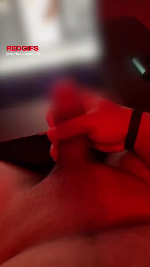 Stroking my cock while editing our content