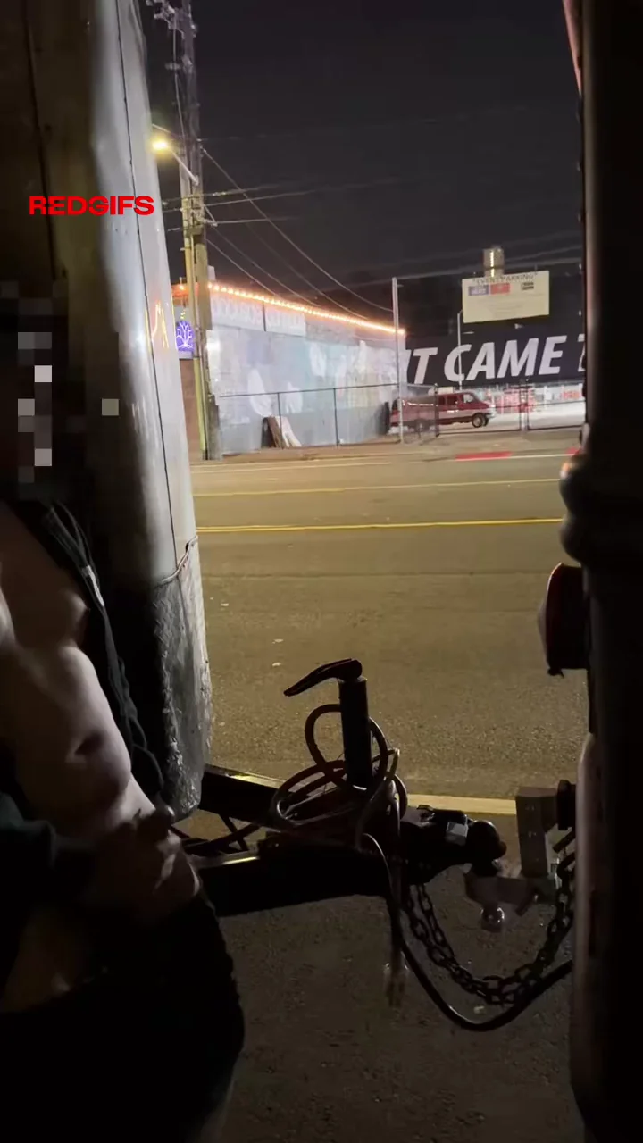 Truck Stop Thrill: Public Cock Stroke by the Arcade