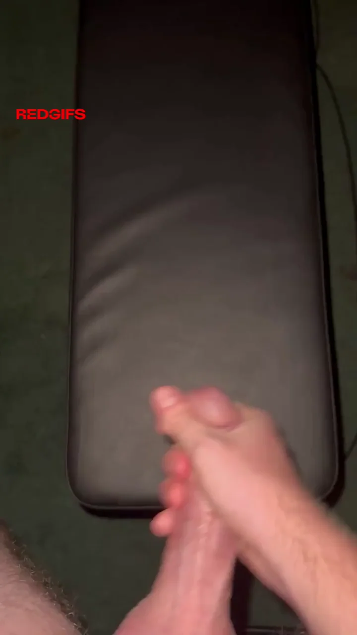 Thick Cock Nut Blast on Gym Bench