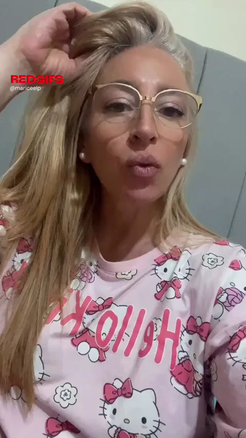 Hot MILF in Hello Kitty Gear Spits Up Close and Gets You Addicted