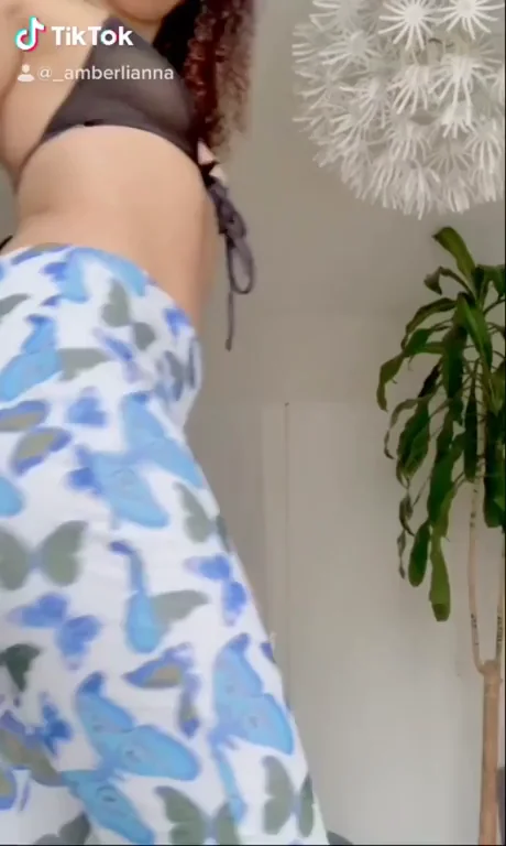 Thick Ass Babe Ditches Pants for Thong Tease