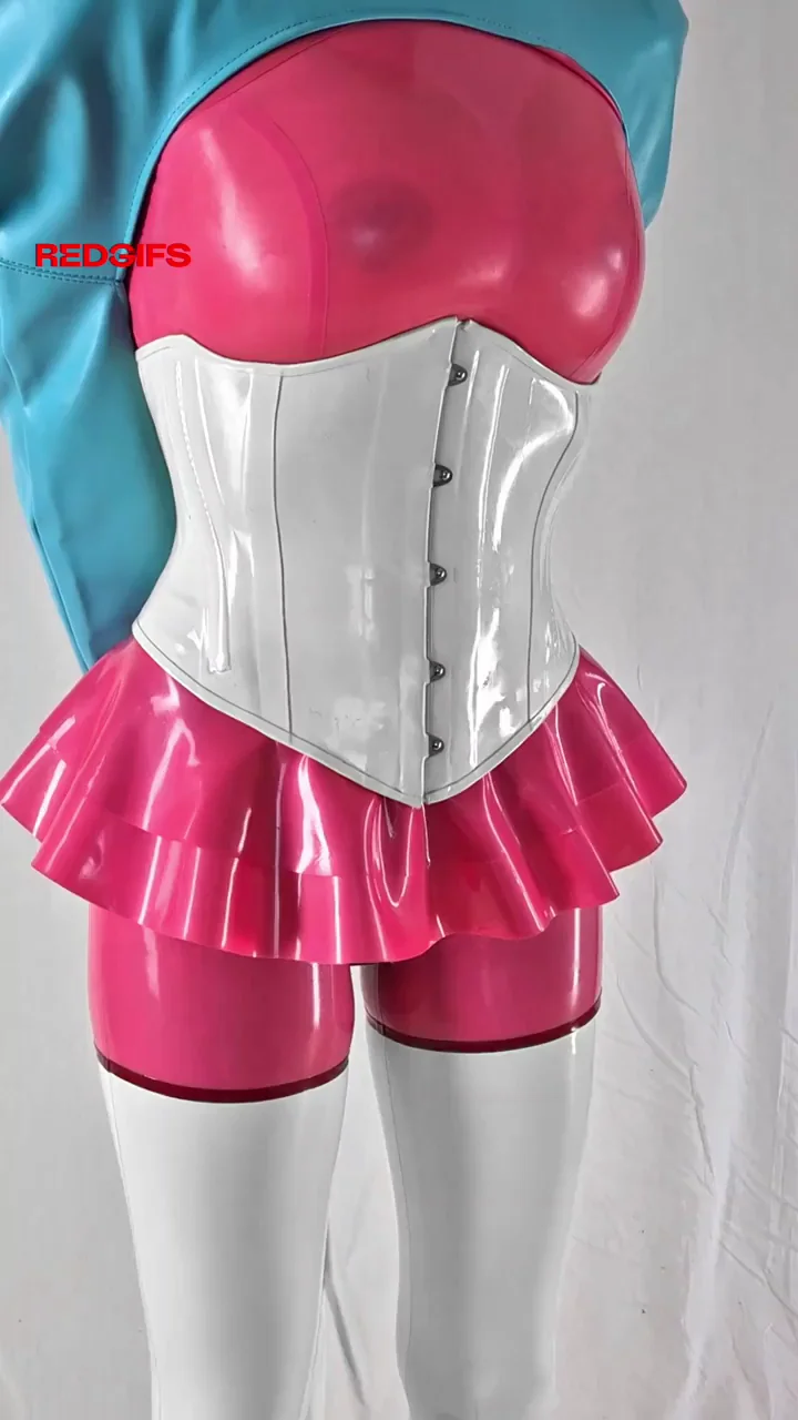 Oh Nooo! Arms Stuck, Latex Slut Can't Move 😱🔗🍑
