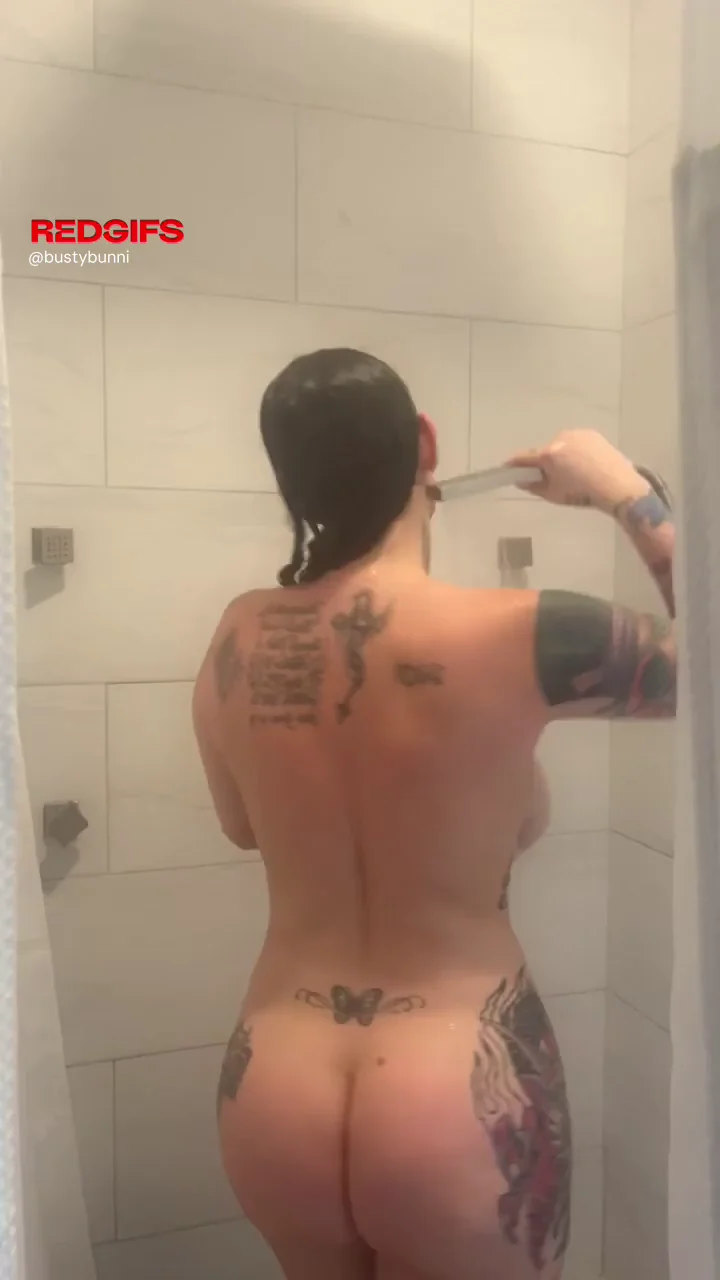 🧼 Be My Soapy Daddy - Inked Big Tit Slut Shower Tease 💦🍑