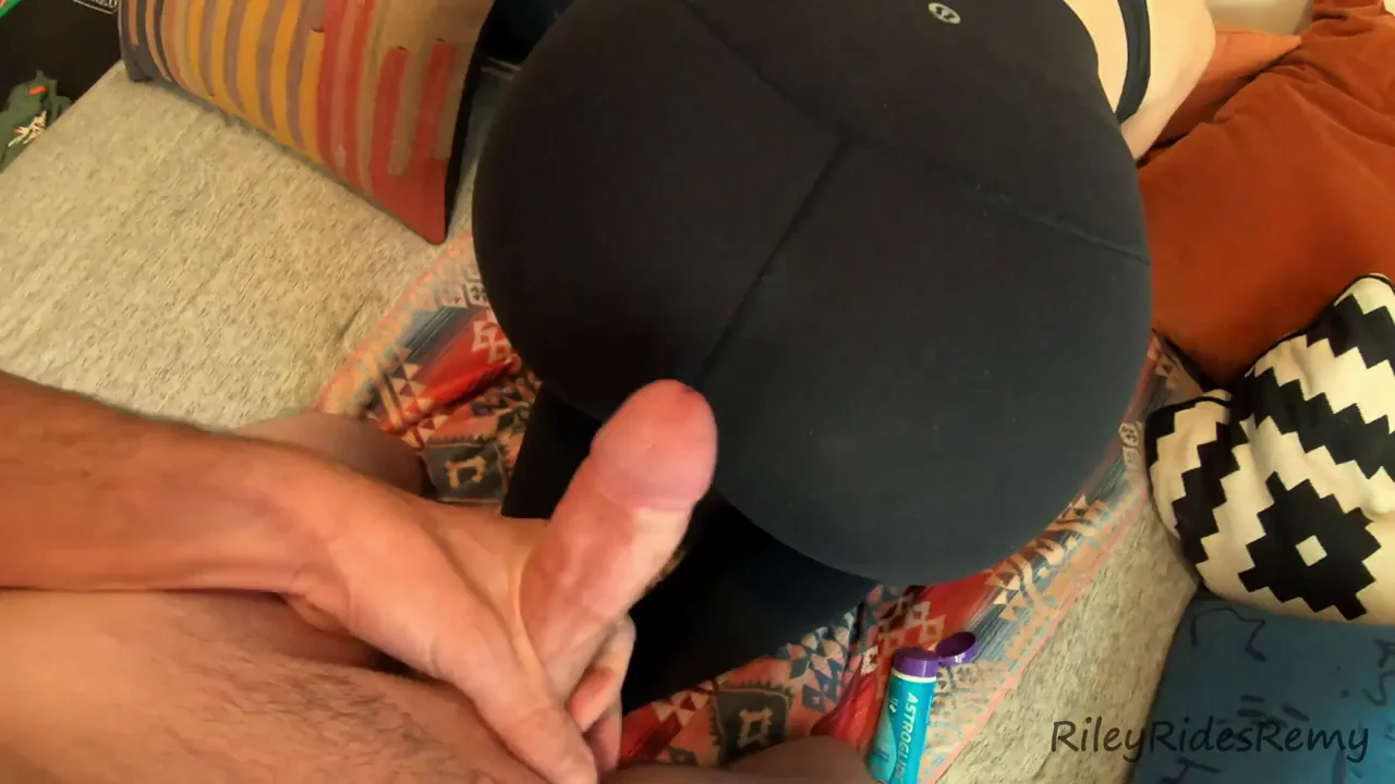 Invited my favourite student home after teaching Yoga class and it ended with my Lululemon leggings covered in CUM