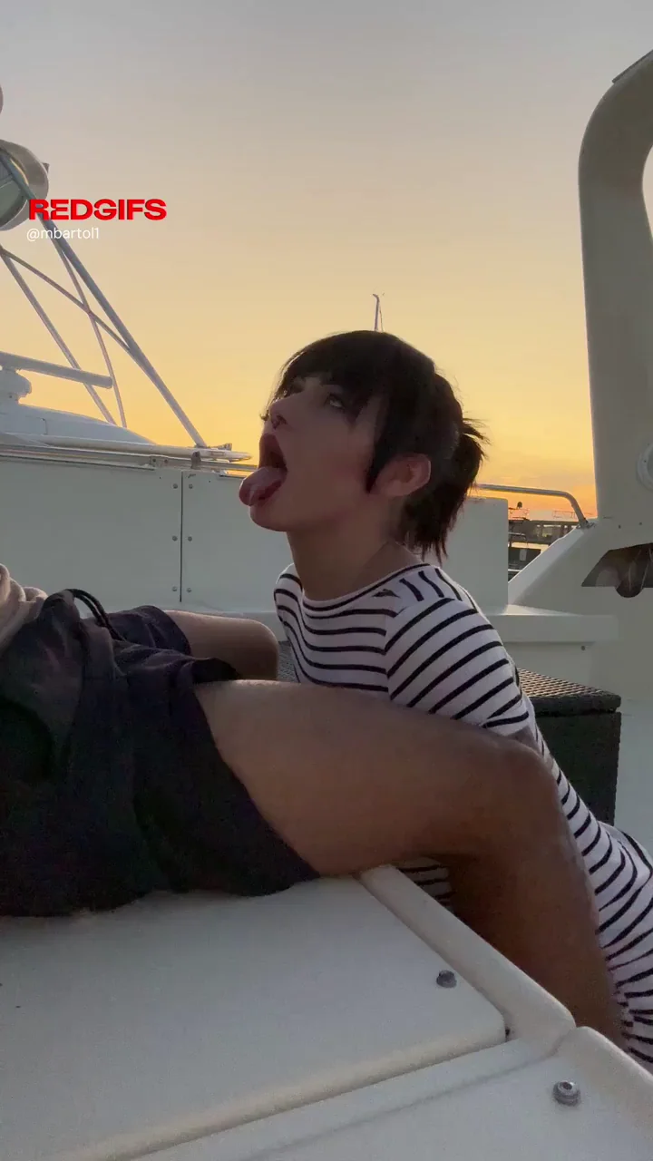Goth Slut Facefucked on Yacht at Sunset