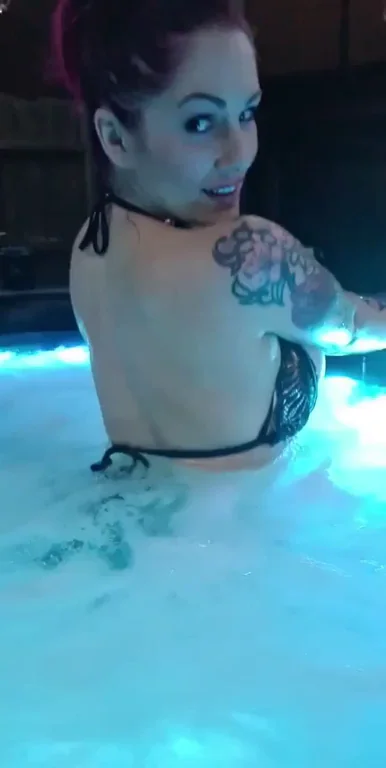 [F]reezing Cold and windy in the UK ?? but its hot in my hot tub in more ways than one