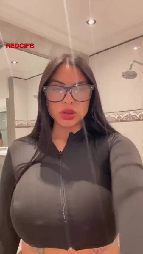 Naughty Hip Cleavage Tease: Caught Sneaking a Peek at Those Massive Tits