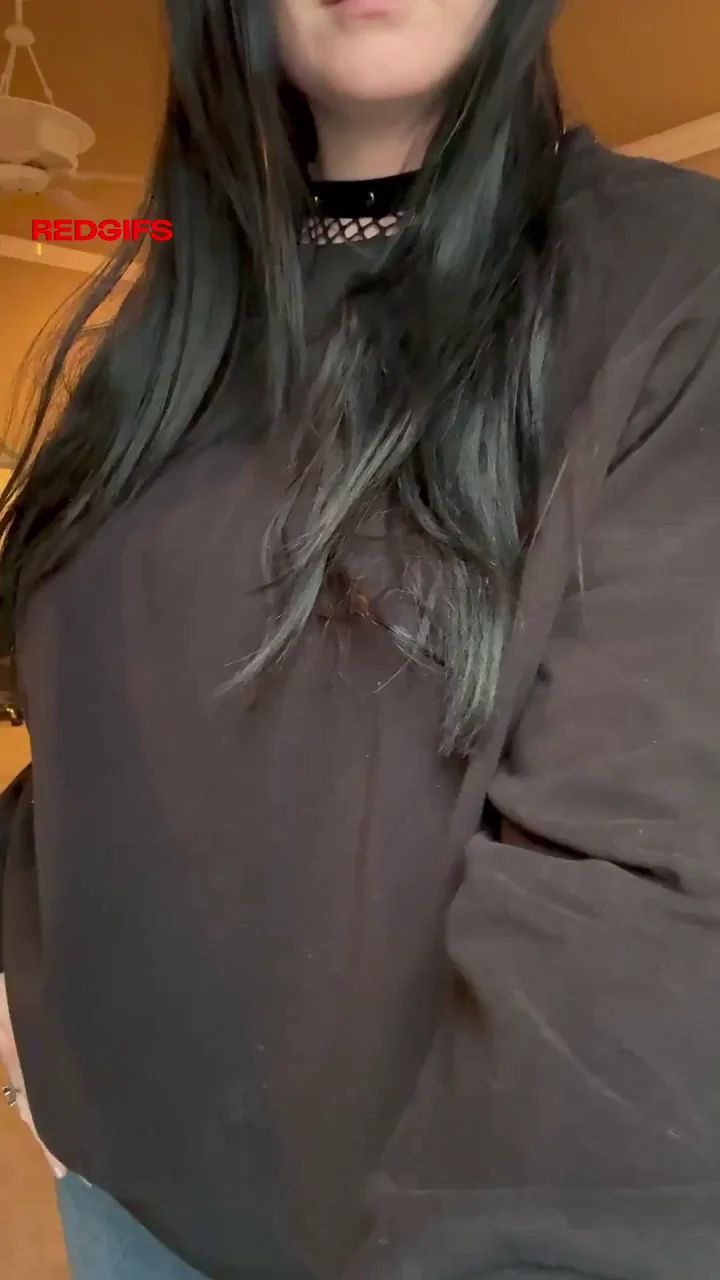 Secret Slutty Lingerie Hiding Under My Oversized Hoodie