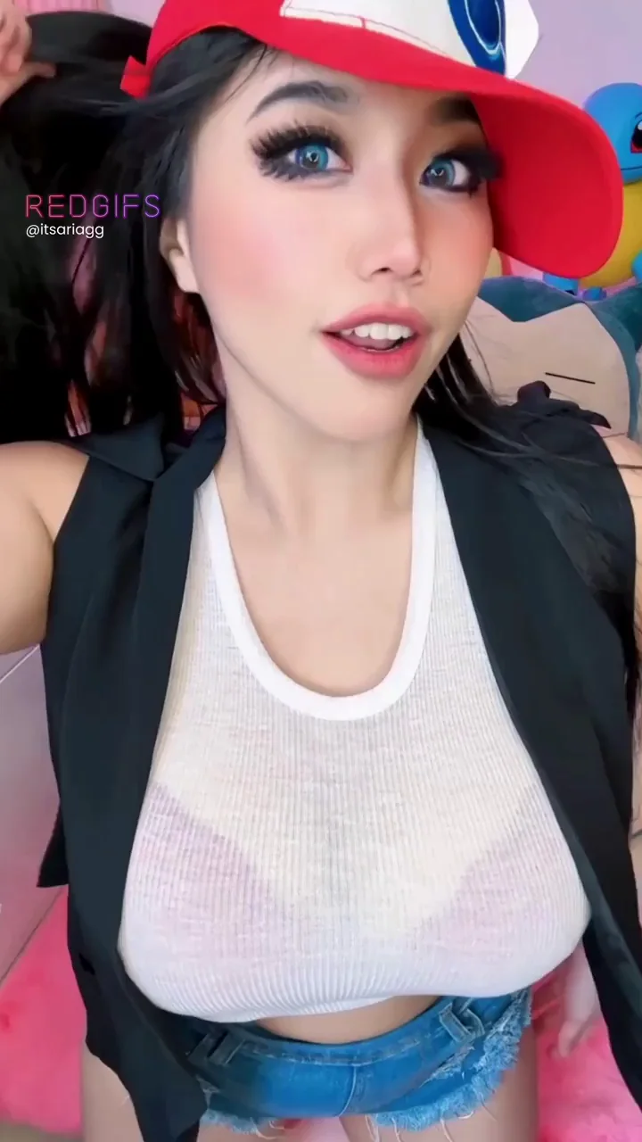 Hilda (Aria) Pokémon Cosplay Slut Teases Massive Tits 💦🔥