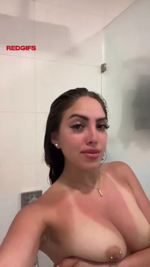 Getting my perfect boobs wet