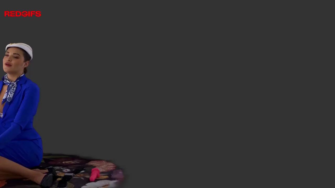 Flight Attendant [Gizelle Blanco] playing with her dildo (in Spatial VR)