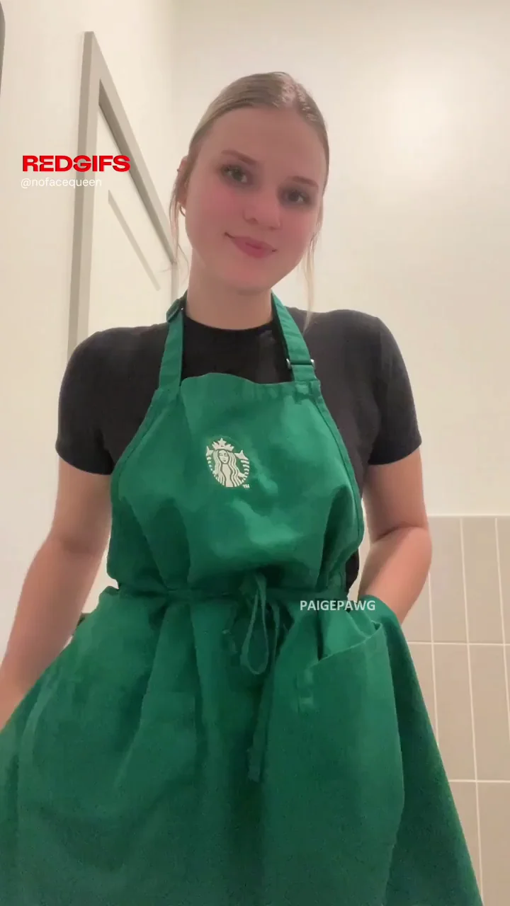 Starbucks Slut Barista Flashes Her PAWG Curves in the Bathroom