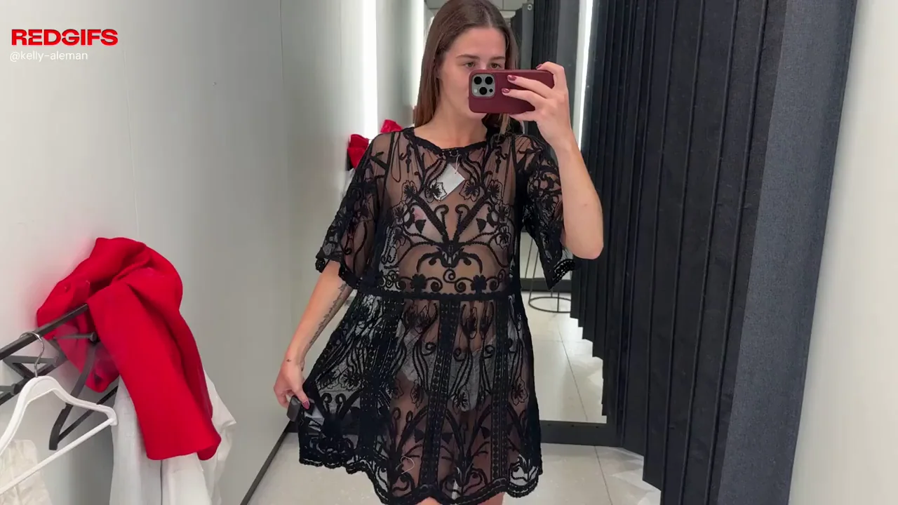 🧙‍♀️ Witchy See-Thru Dress Teases My Perky Tits in Changing Room 😈