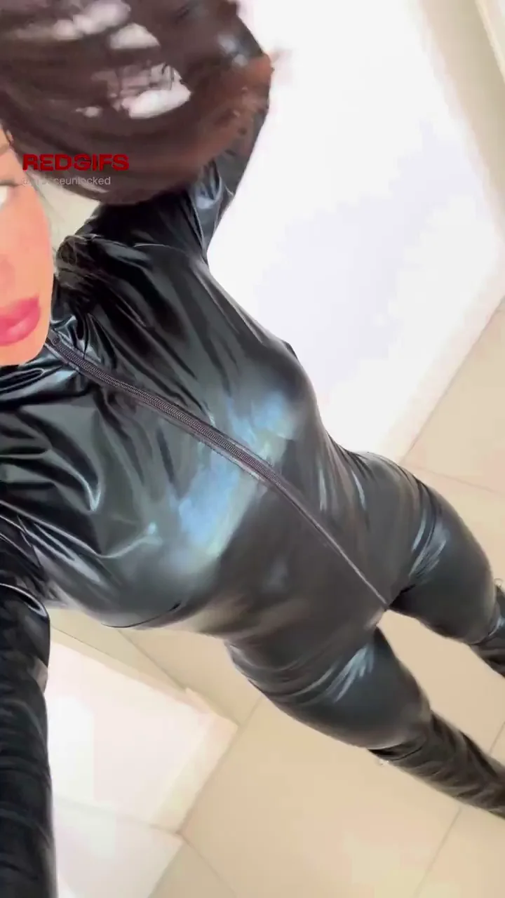 Shiny Latex Teen Tits Tease 🔥🍑