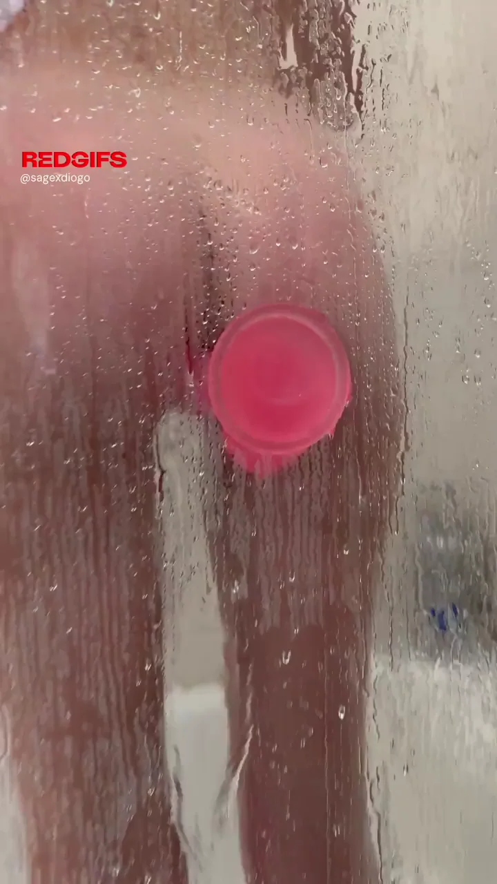 Shower dildo play