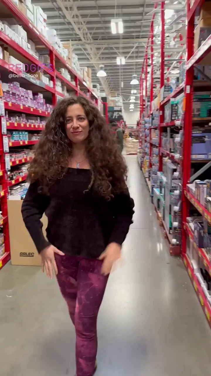 Massive Italian Jugs Flashed Raw in Bunnings Aisle