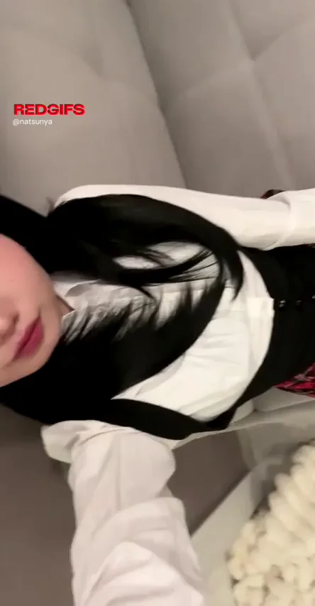 I’m your naughty babe in skirt after class