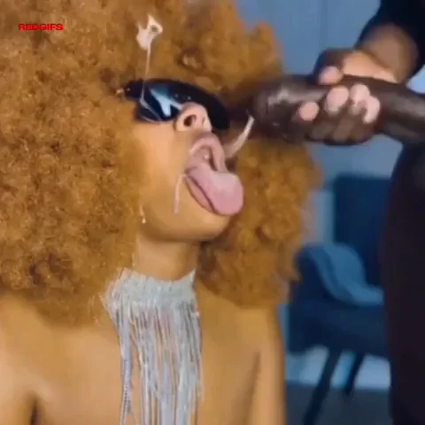 Ebony Throat Queen's Double Nut Blast Facial Frenzy