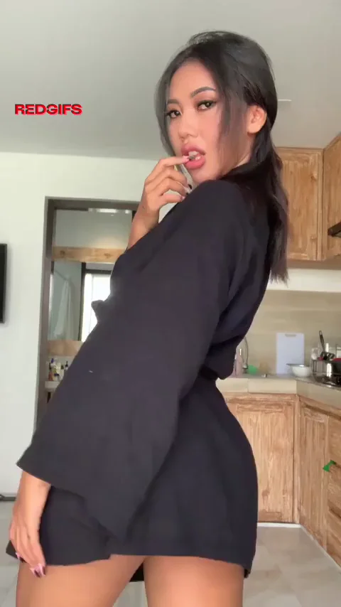 Asian Teen's Juicy Ass Begging to Be Your Midnight Snack