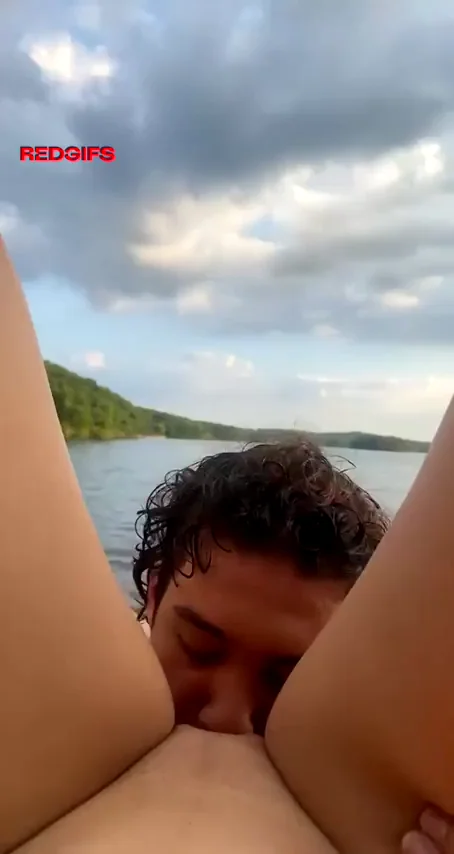 Having fun by the lake