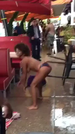 This Crazy Playing With Her Pussy In Public Letting People Finger Her