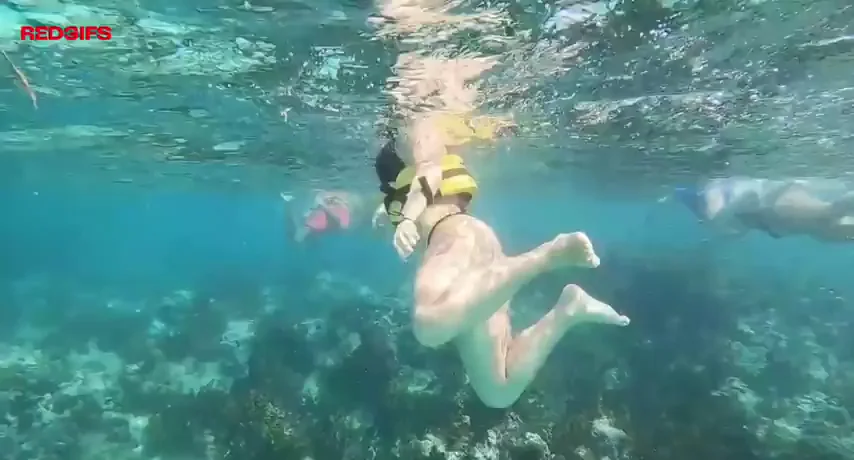 Teasing Young Studs Horny Underwater at Beach 🏖️💦😈