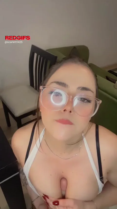 I'm going to rub you with my tits... where do you want to cum?