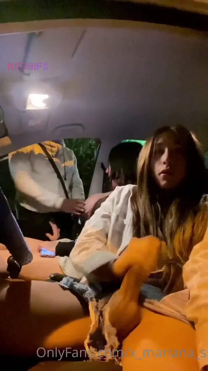 Cute Trans Hottie Cums Hard in Car While Friend Flirts