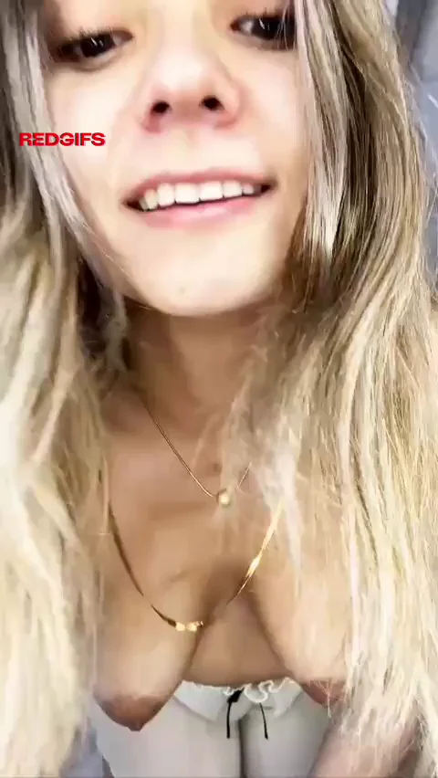 Blonde Teen Slut's Wild White Lace Tease