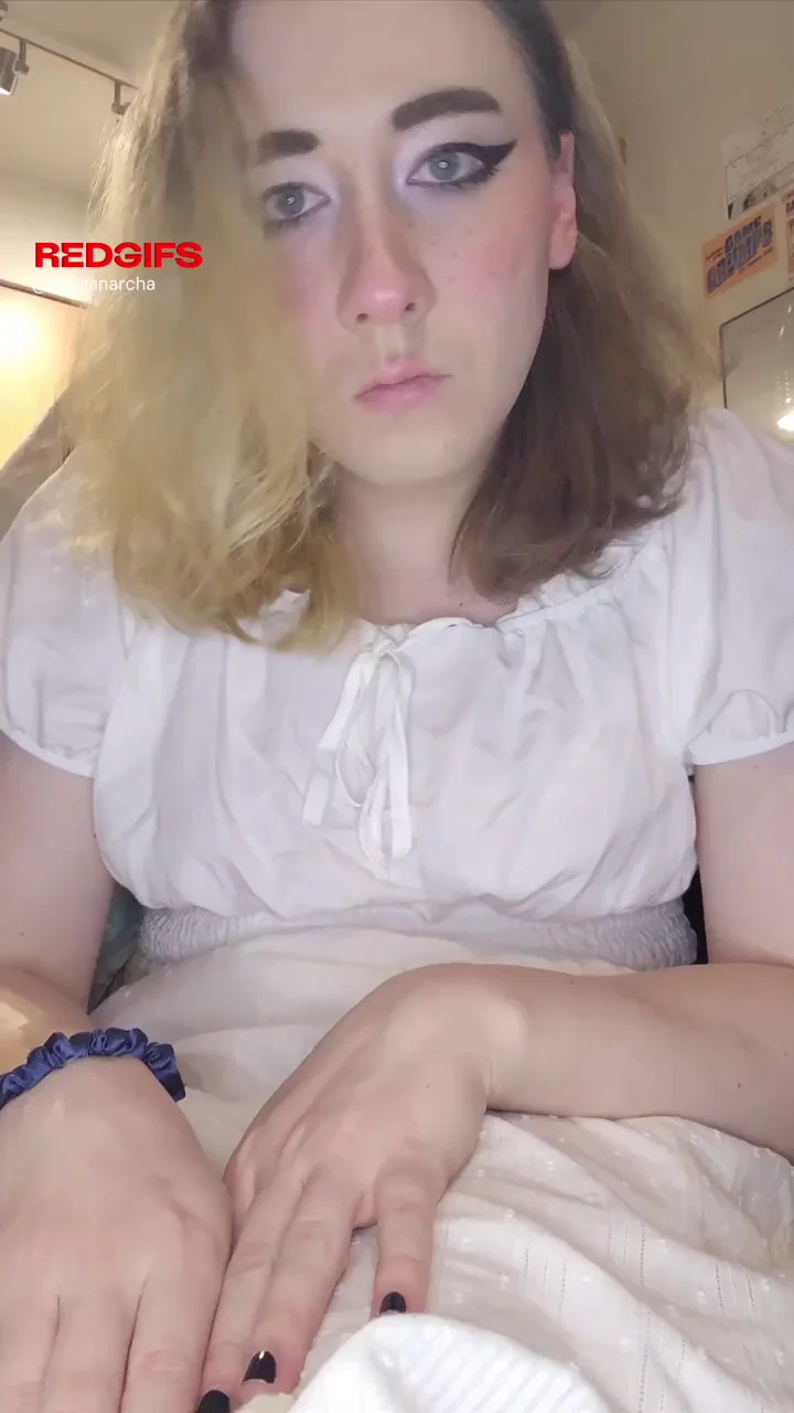 Egirl Trans Tease: Face Close to My Throbbing Girlcock Cumshot ;3