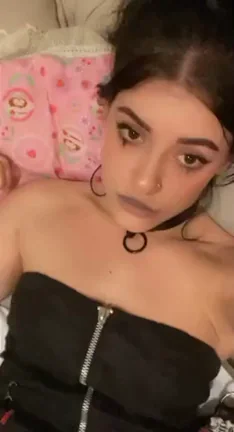 Goth Slut Flashes Juicy Panties Under Short Skirt 😈💦