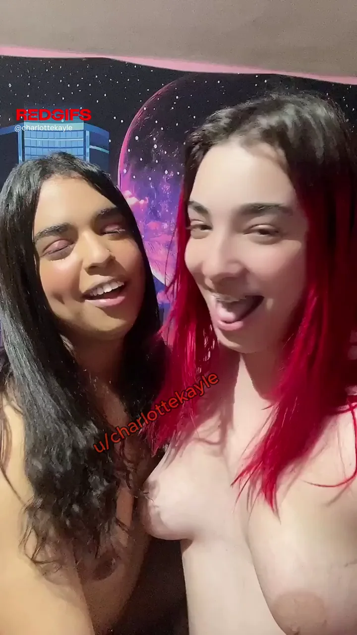 Me and my gf kissing so you can put your dick in between